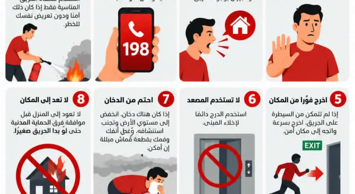 ماذا تفعل عند نشوب حريق